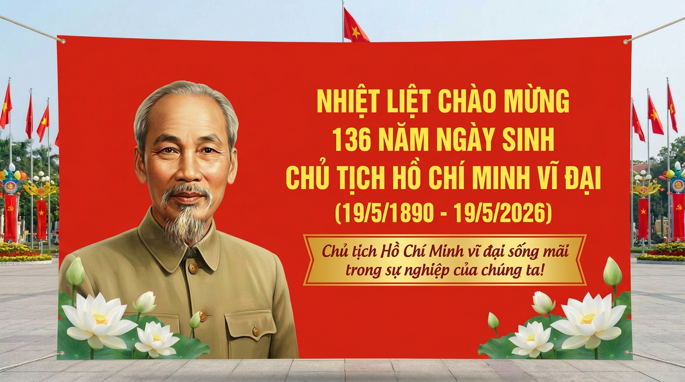 CHÀO MỪNG 136 NĂM NGÀY SINH CHỦ TỊCH HỒ CHÍ MINH V