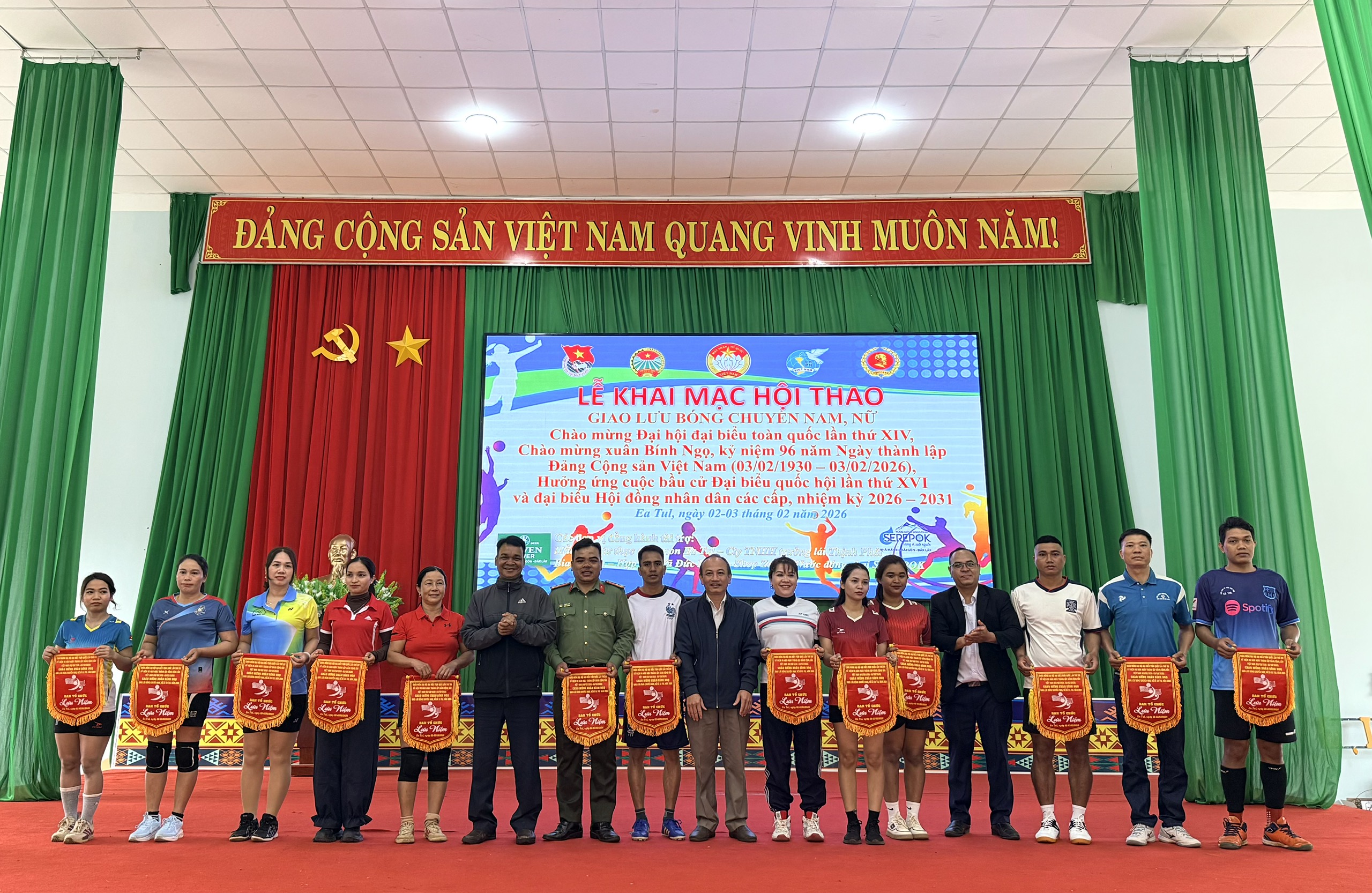 Khai mạc Hội thao giao lưu bóng chuyền nam – nữ xã Ea Tul năm 2026