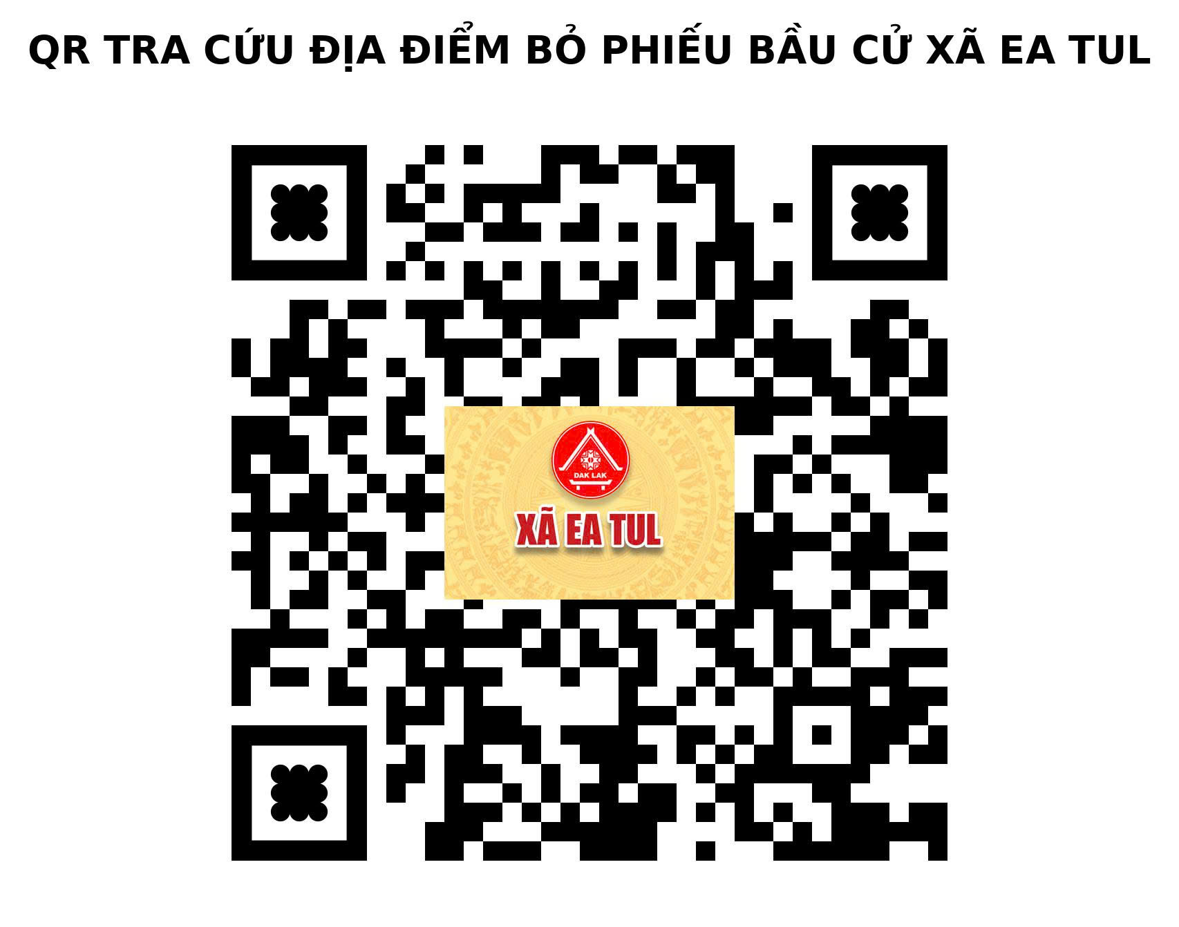Xã Ea Tul triển khai quét mã QR tra cứu địa điểm bỏ phiếu