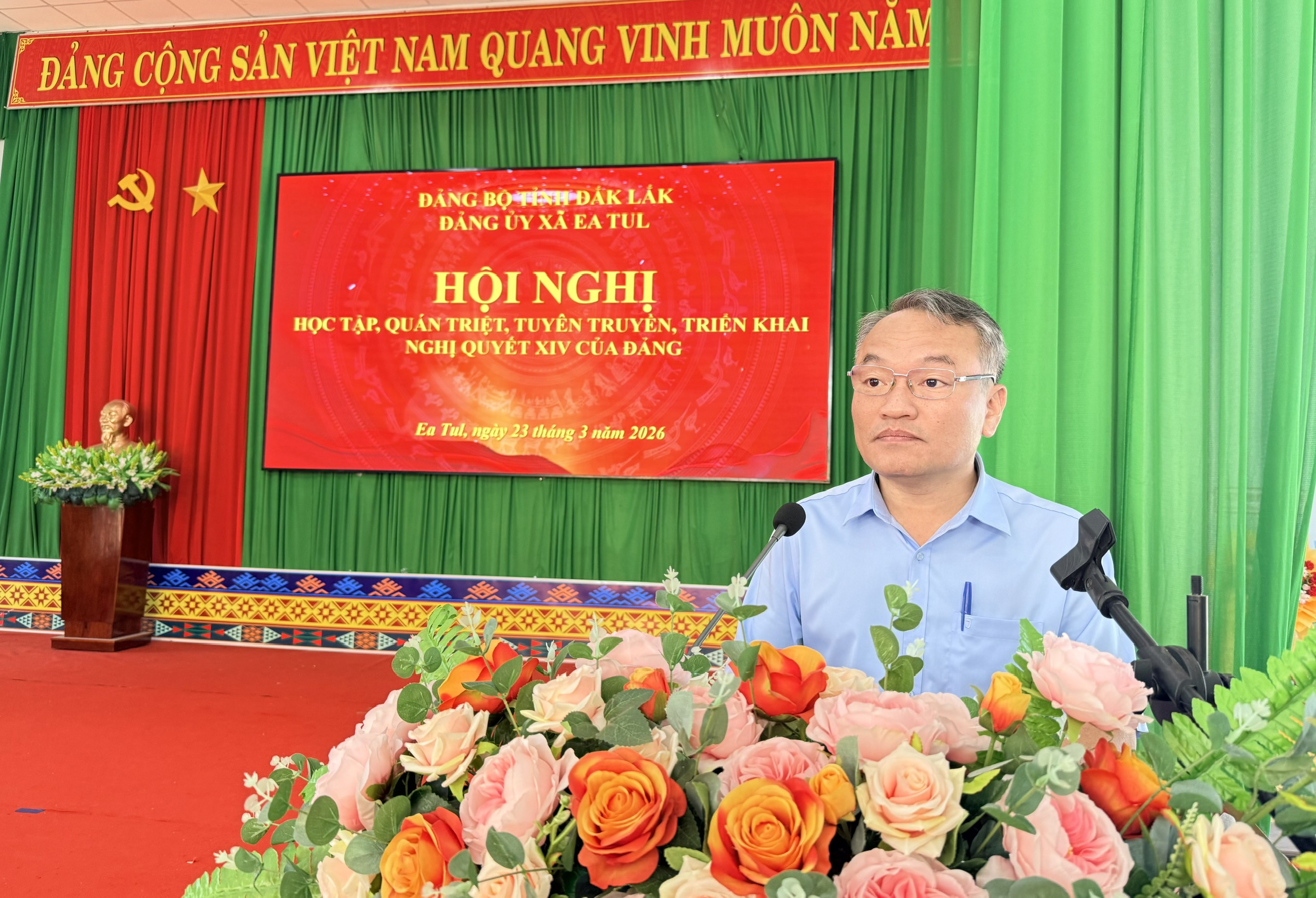 Đảng ủy xã Ea Tul tổ chức hội nghị học tập, quán triệt nghị quyết đại hội XIV của đảng